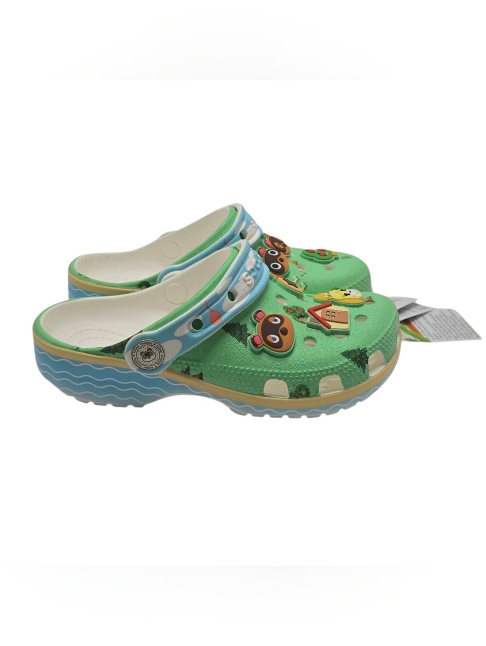 Crocs x Animal Crossing Classic Clog J5 Womens 7 Green 210113-90H NWT